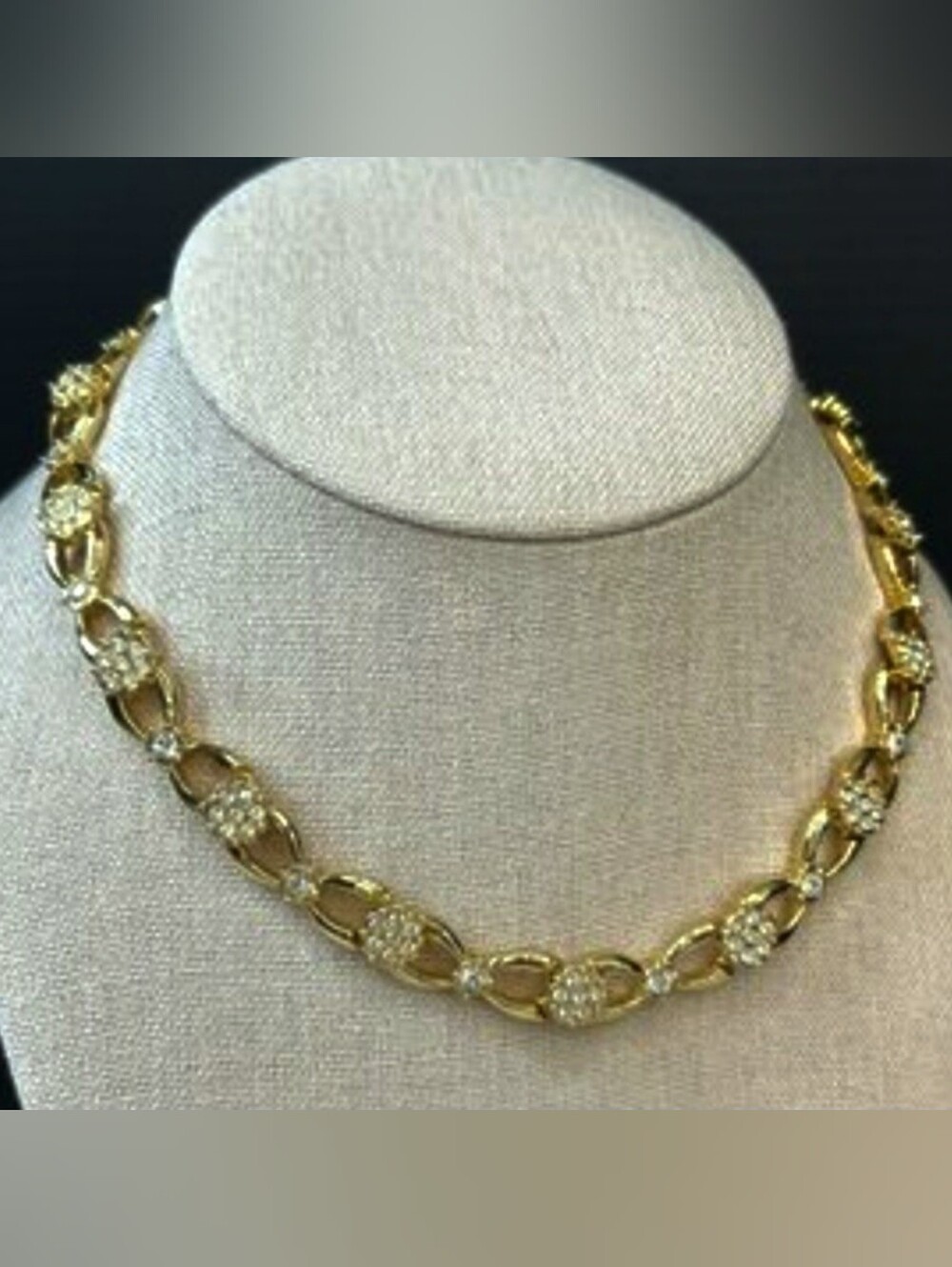Gorgeous Vintage Swarovski Crystal Link Collar Necklace
